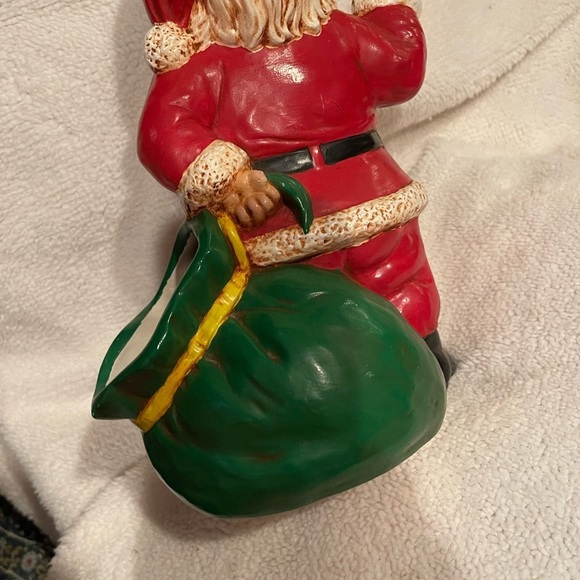 Festive Santa Claus Figurine - Red and Green - Picture 4 of 8